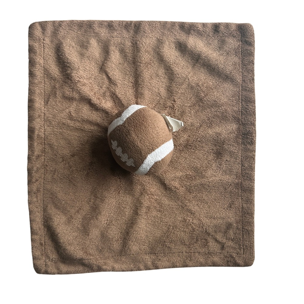 Koala Baby Football Security Blanket Plush Brown Lovey Toy